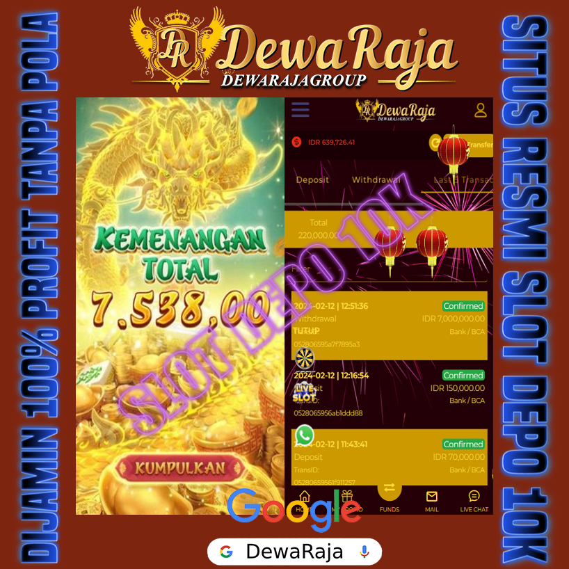 DewaRaja> Link Resmi Slot Depo 10K Terbaru 2024 Gampang Menang